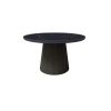 54" round Pompano Aspen patio dining table with slate base and onyx top