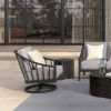 Tahoe Patio End Table in Slate Finish Styled with Modern Outdoor Seating Set
