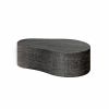Organic shaped Tahoe slate coffee table designed for luxury outdoor lounge spaces