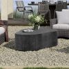 Tahoe 54″ x 36″ slate patio coffee table with modern organic shape for outdoor seating areas
