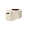 Tahoe 54" x 35" Shell Patio Fire Pit Table with propane tank storage door