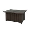 Trevi 50 x 32 Fire Pit Patio Table in Chestnut finish with closed top cover.