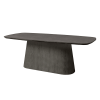 Rectangular 84x40 Pompano Patio Dining Table with Full Slate Finish