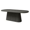 Pompano 84 x 40 Rectangular Patio Dining Table in Charcoal Finish