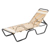 Vinyl Strap Neptune Chaise Lounge Stacked - Commercial Aluminum Frame