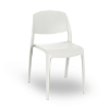 	Smart Stackable Polypropylene Patio Cafe Chair - White
