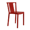 Neutra Stackable Polypropylene Cafe Patio Chair -  Red