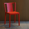 Neutra Stackable Polypropylene Cafe Patio Chair - Lifestyle