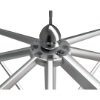 Eclipse 13 foot octagonal cantilever umbrella aluminum rib and hub construction showing reinforced commercial-grade frame design