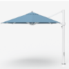 Eclipse 11 foot octagonal cantilever umbrella with white aluminum frame and sapphire blue canopy delivering premium commercial poolside shade