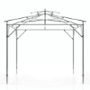 10' x 10' Marella cabana extruded aluminum frame with integrated double vent roof structure shown without fabric canopy for commercial cabana