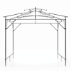 10' x 10' Marella cabana extruded aluminum frame with double vent roof structure configured for half privacy wall panels to create partially enclosed commercial poolside shade