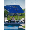 Aurora 10 ft. Square Fiberglass Cantilever Umbrella in a Vibrant Blue Canopy With Crank Lift and Tilt, Ideal For Poolside Shade and Outdoor Lounging