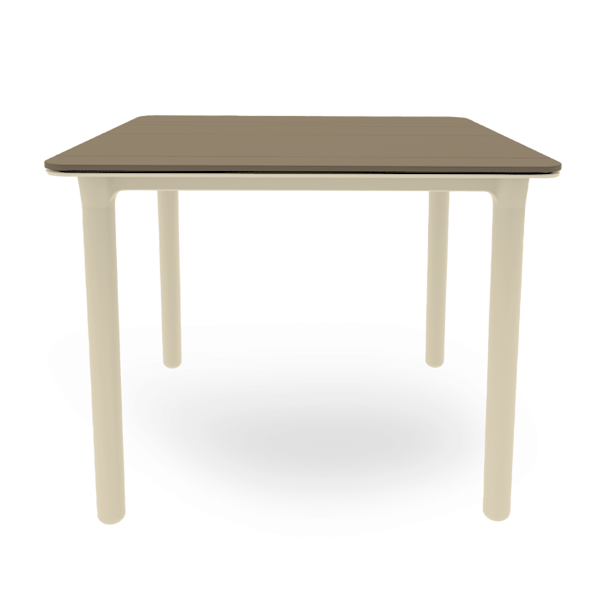 	NOA 35.4” Square Patio Table with Polypropylene Top and Fiberglass Legs - Sand