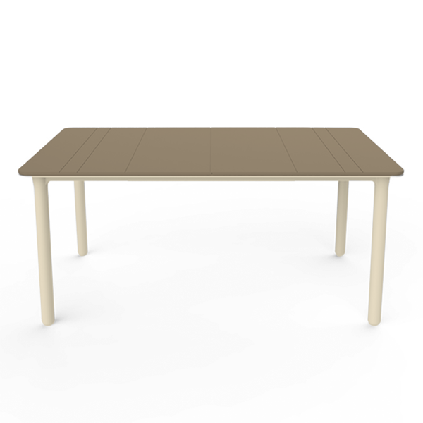 	NOA 35.4” x 63” Rectangle Patio Table with Polypropylene Top and Fiberglass Legs - Sand