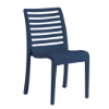 Astoria Stacking Armless Side Chair with Technopolymer Frame - Navy 