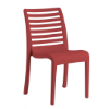 Astoria Stacking Armless Side Chair with Technopolymer Frame - Red