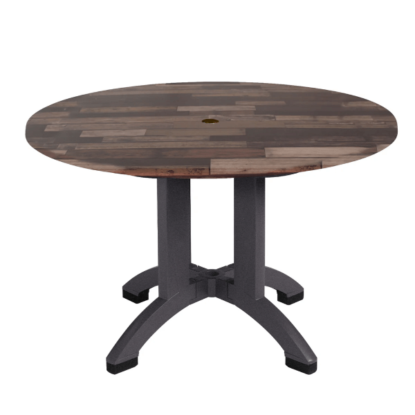 Atlanta 42” Round Pedestal Table with Umbrella Hole