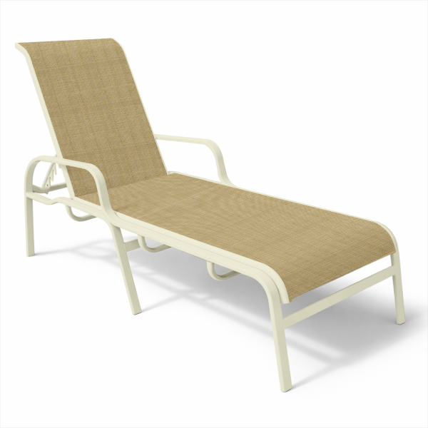 I-150 - Island Breeze Sling Stacking Chaise Lounge for Commercial Use