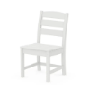 POLYWOOD Lakeside recycled plastic dining chair in White for commercial outdoor dining and patios