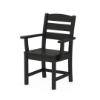 POLYWOOD Lakeside recycled plastic dining armchair in Black for commercial patios and outdoor dining