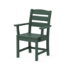 POLYWOOD Lakeside recycled plastic dining armchair in Green for commercial patios and poolside dining
