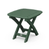 POLYWOOD Nautical 21 x 18 recycled plastic outdoor side table in Green for commercial patios and garden seating