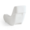 Rear view of white Forma commercial in-pool chair showing its sculpted one-piece design