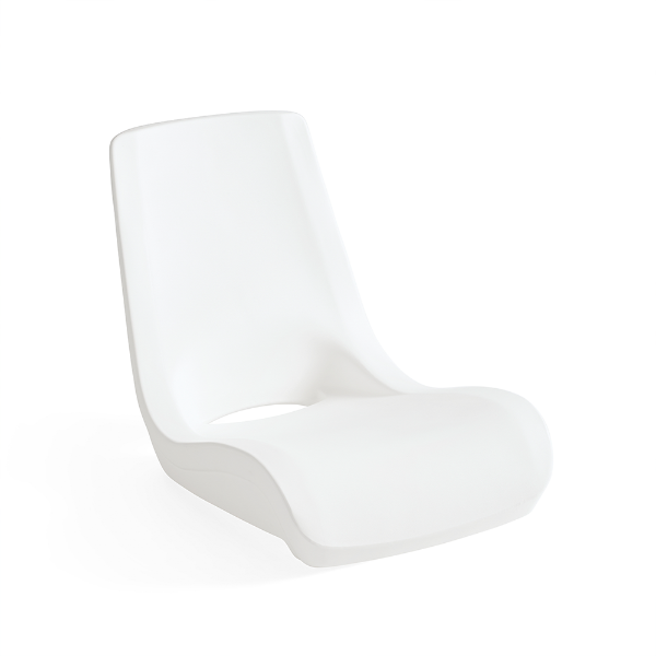 White Forma commercial pool edge seat chair with ergonomic contoured design