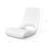 Forma commercial pool edge seat chair measuring 31.4 inches long, 23.2 inches wide, and 27.7 inches high