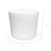 18-inch Forma commercial in-pool side table measuring 18 inches wide and 16 inches high