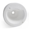 Bottom view of the Forma commercial in-pool side table showing its molded one-piece construction