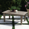 24 x 40 Blue Ridge deep seating coffee table with durable HDPE recycled plastic frame for outdoor patio lounge furniture