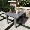24 inch Blue Ridge deep seating side table with durable HDPE recycled plastic frame for outdoor patio seating areas