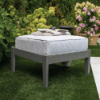 Blue Ridge deep seating cushion patio ottoman with all-weather HDPE recycled plastic frame and plush outdoor cushion