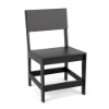 Black Leisure MGP solid style patio dining chair for commercial outdoor seating