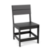 Black Leisure MGP slat style patio dining chair for commercial outdoor seating