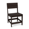 Leisure MGP slat style commercial patio dining chair in Northeastern Walnut