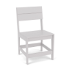White Leisure MGP slat style patio dining chair with slatted seat and back