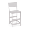 White Leisure MGP Solid Style commercial patio bar chair shown from front angle