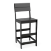 Black Leisure MGP Slat Style patio bar chair for commercial outdoor bar seating
