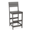 Grey Leisure MGP Slat Style commercial bar-height patio chair with durable polymer construction