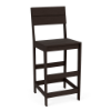 Northeastern Walnut Leisure MGP Slat Style commercial outdoor patio bar chair