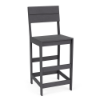 Susquehanna Grey Leisure MGP Slat Style bar-height chair for commercial patios and poolside bars