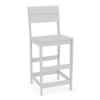 White Leisure MGP Slat Style commercial patio bar chair with open slatted seat and back design
