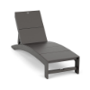 Grey Leisure MGP adjustable patio chaise lounge with solid Marine Grade Polymer design