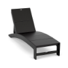 Black Leisure MGP Solid Style commercial pool chaise lounge with adjustable back