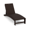 Northeastern Walnut Leisure MGP commercial patio chaise lounge with adjustable backrest