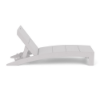 Side view of white Leisure MGP Solid Style chaise lounge showing adjustable reclining back