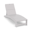White Leisure MGP Solid Style commercial patio chaise lounge with adjustable backrest